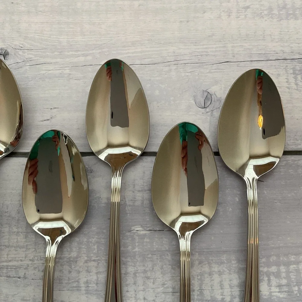 Wallace ARLINGTON Oval Place Spoons Set Of 8 Stainless Steel Flatware #2